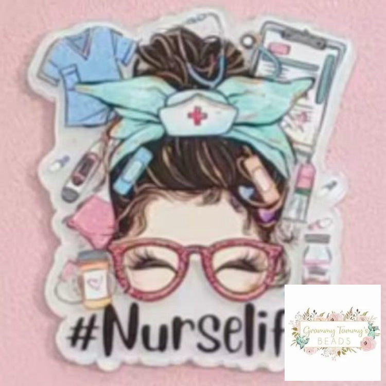 Nurselife Glittery Flatback Glitter