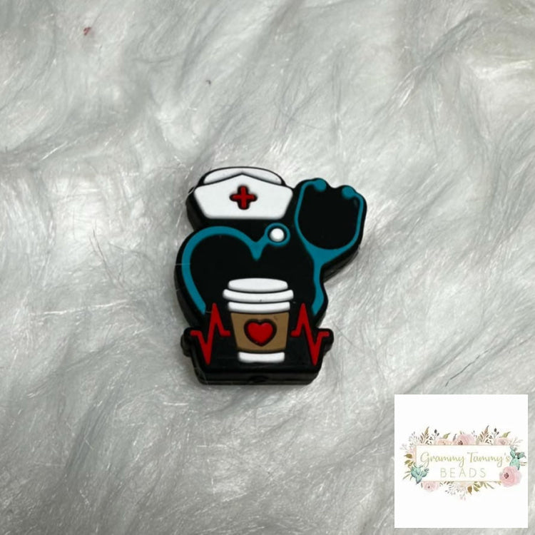 Nursing & Coffee Silicone Focal Bead