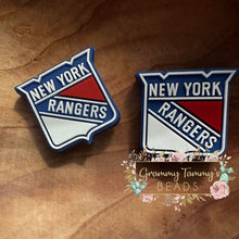 Load image into Gallery viewer, Ny Hockey Silicone Focal Bead Beads
