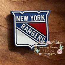 Load image into Gallery viewer, Ny Hockey Silicone Focal Bead Beads
