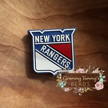 Load image into Gallery viewer, Ny Hockey Silicone Focal Bead Beads
