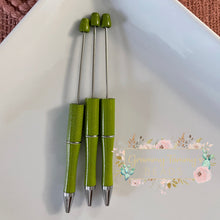 Load image into Gallery viewer, Beadable Pen - Pea Green Beadable Pen
