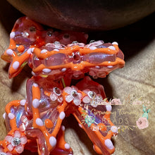 Load image into Gallery viewer, Orange 34 X 36Mm Bow Knot Hand Painted Bead Fancy
