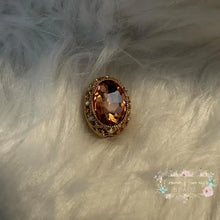 Load image into Gallery viewer, Orange Gold Tone Oval Gemstone Beads - 1 Count
