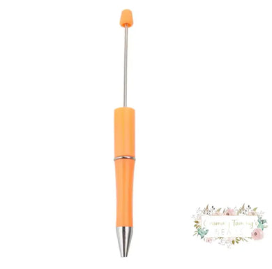 Orange Pastel Beadable Pen