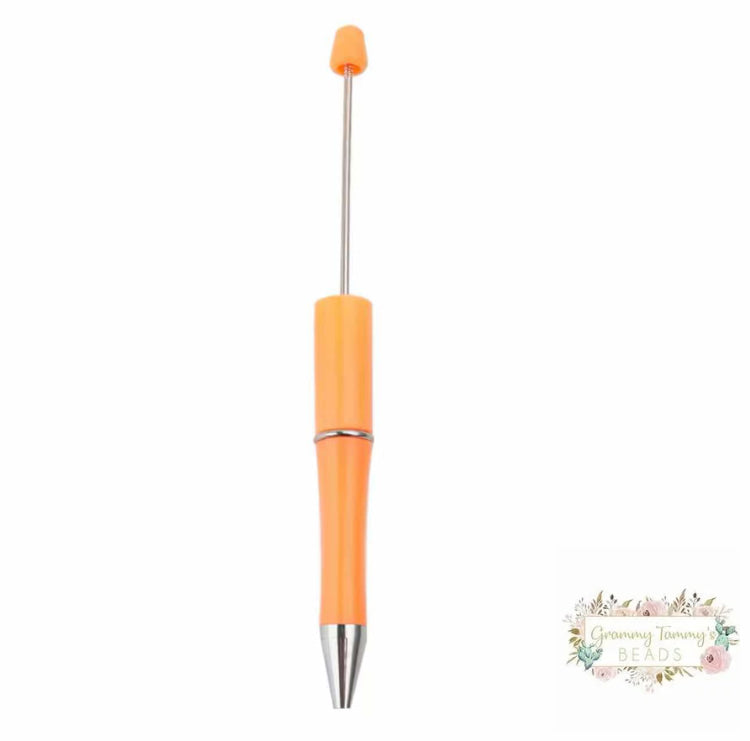 Pastel Sherbet Orange Beadable Pen