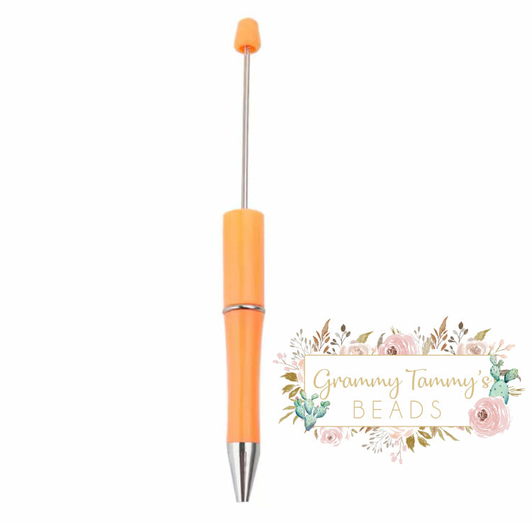 Pastel Sherbet Orange Beadable Pen