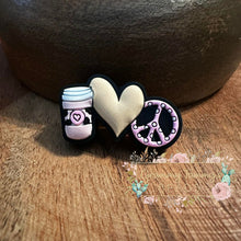 Load image into Gallery viewer, Peace Love &amp; Coffee Silicone Focal Bead Beads
