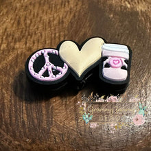 Load image into Gallery viewer, Peace Love &amp; Coffee Silicone Focal Bead Beads
