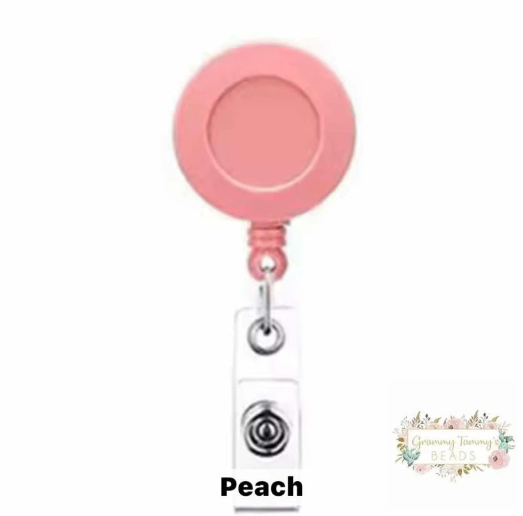 Peach - Alligator Swivel Badge Clip Badge Reel