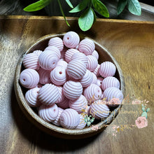 Load image into Gallery viewer, Pink 15Mm Spiral Round Silicone Bead Beads
