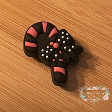 Load image into Gallery viewer, Pink Candy Cane Silicone Focal Bead Silicone Focal Bead
