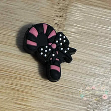 Load image into Gallery viewer, Pink Candy Cane Silicone Focal Bead Silicone Focal Bead

