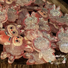 Load image into Gallery viewer, Pink Lubub Glitter Shaker Flatback Glitter Flatback
