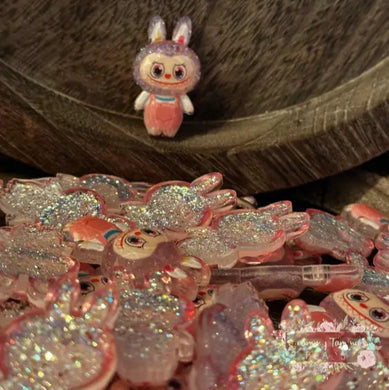 Pink Lubub Glitter Shaker Flatback Glitter Flatback