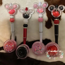 Load image into Gallery viewer, Pink Mouse Head Glitter Shape
