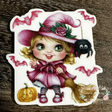 Load image into Gallery viewer, Pink Witch Acrylic Flatback Acrylic Flatback
