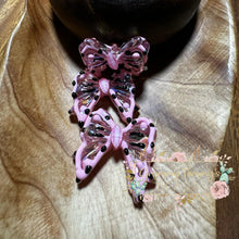 Load image into Gallery viewer, Pink With Black Dots 34X36Mm Bow Knot Bead Fancy
