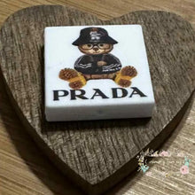 Load image into Gallery viewer, Prad Bear Silicone Focal Bead Silicone Square Bead
