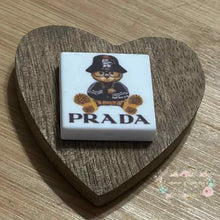 Load image into Gallery viewer, Prad Bear Silicone Focal Bead Silicone Square Bead
