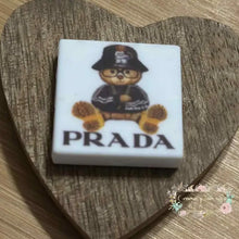 Load image into Gallery viewer, Prad Bear Silicone Focal Bead Silicone Square Bead
