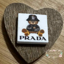 Load image into Gallery viewer, Prad Bear Silicone Focal Bead Silicone Square Bead
