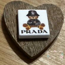 Load image into Gallery viewer, Prad Bear Silicone Focal Bead Silicone Square Bead
