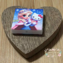 Load image into Gallery viewer, Princess &amp; Kitty Silicone Focal Bead Silicone Focal Bead
