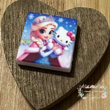 Load image into Gallery viewer, Princess &amp; Kitty Silicone Focal Bead Silicone Focal Bead

