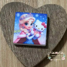 Load image into Gallery viewer, Princess &amp; Kitty Silicone Focal Bead Silicone Focal Bead
