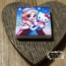 Load image into Gallery viewer, Princess &amp; Kitty Silicone Focal Bead Silicone Focal Bead
