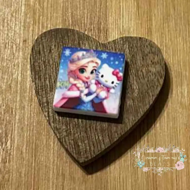 Princess & Kitty Silicone Focal Bead Silicone Focal Bead