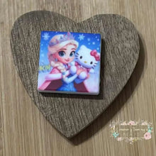 Load image into Gallery viewer, Princess &amp; Kitty Silicone Focal Bead Silicone Focal Bead
