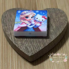 Load image into Gallery viewer, Princess &amp; Kitty Silicone Focal Bead Silicone Focal Bead
