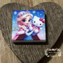 Load image into Gallery viewer, Princess &amp; Kitty Silicone Focal Bead Silicone Focal Bead
