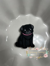 Load image into Gallery viewer, Pug - Black Silicone Focal Bead
