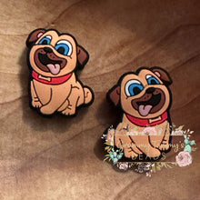 Load image into Gallery viewer, Brown Pup Full Body Silicone Focal Bead Beads
