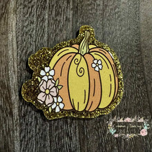 Load image into Gallery viewer, Pumpkin - Gold Glittery Flatback Glitter Flatback
