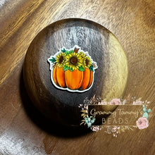 Load image into Gallery viewer, Pumpkin With Sunflower Flatback 40 X 37Mm
