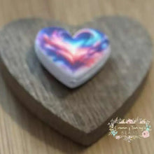 Load image into Gallery viewer, Rainbow Heart - Silicone Focal Bead Silicone Focal Bead
