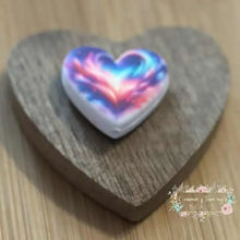 Load image into Gallery viewer, Rainbow Heart - Silicone Focal Bead Silicone Focal Bead
