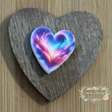 Load image into Gallery viewer, Rainbow Heart - Silicone Focal Bead Silicone Focal Bead

