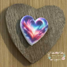 Load image into Gallery viewer, Rainbow Heart - Silicone Focal Bead Silicone Focal Bead
