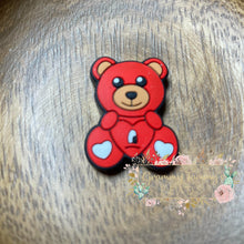 Load image into Gallery viewer, Red Bear Silicone Focal Bead Beads
