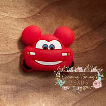 Load image into Gallery viewer, Red Car With Eyes Silicone Focal Bead Beads
