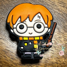 Load image into Gallery viewer, Red Headed Boy With Glasses Silicone Focal Bead Beads
