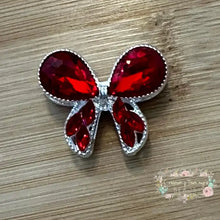 Load image into Gallery viewer, Red Rhinestone Bow Fancy Bead Bowknot Large Charm
