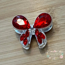 Load image into Gallery viewer, Red Rhinestone Bow Fancy Bead Bowknot Large Charm
