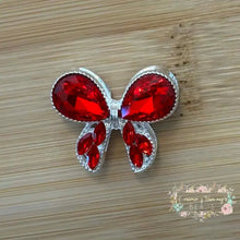 Load image into Gallery viewer, Red Rhinestone Bow Fancy Bead Bowknot Large Charm
