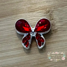 Load image into Gallery viewer, Red Rhinestone Bow Fancy Bead Bowknot Large Charm
